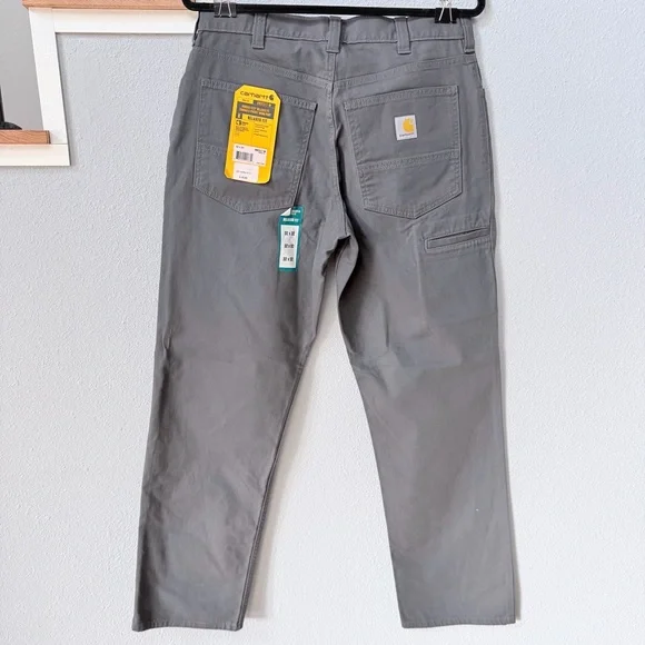 NWT Carhartt Men's Straight Relaxed Fit Gray Jeans - Picture 5 of 15